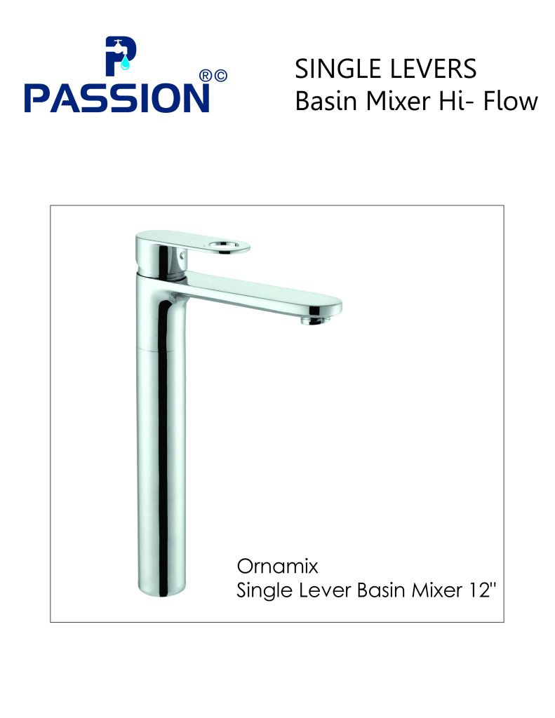 ornamix single lever basin mixer 12"